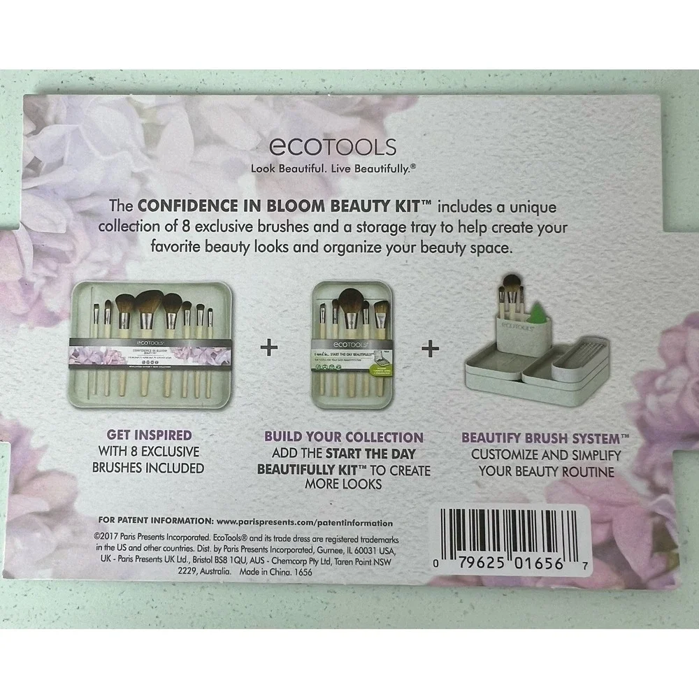EcoTools Confidence In Bloom Makeup Brushes Kit 9 Pieces Beauty Kit